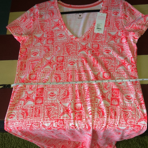Lilly Pulitzer Etta Short Sleeve Maxi Milner Red Seaside Harbour Size Large - Picture 12 of 15
